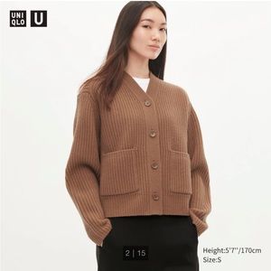 Uniqlo U Lambswool Ribbed Cardigan